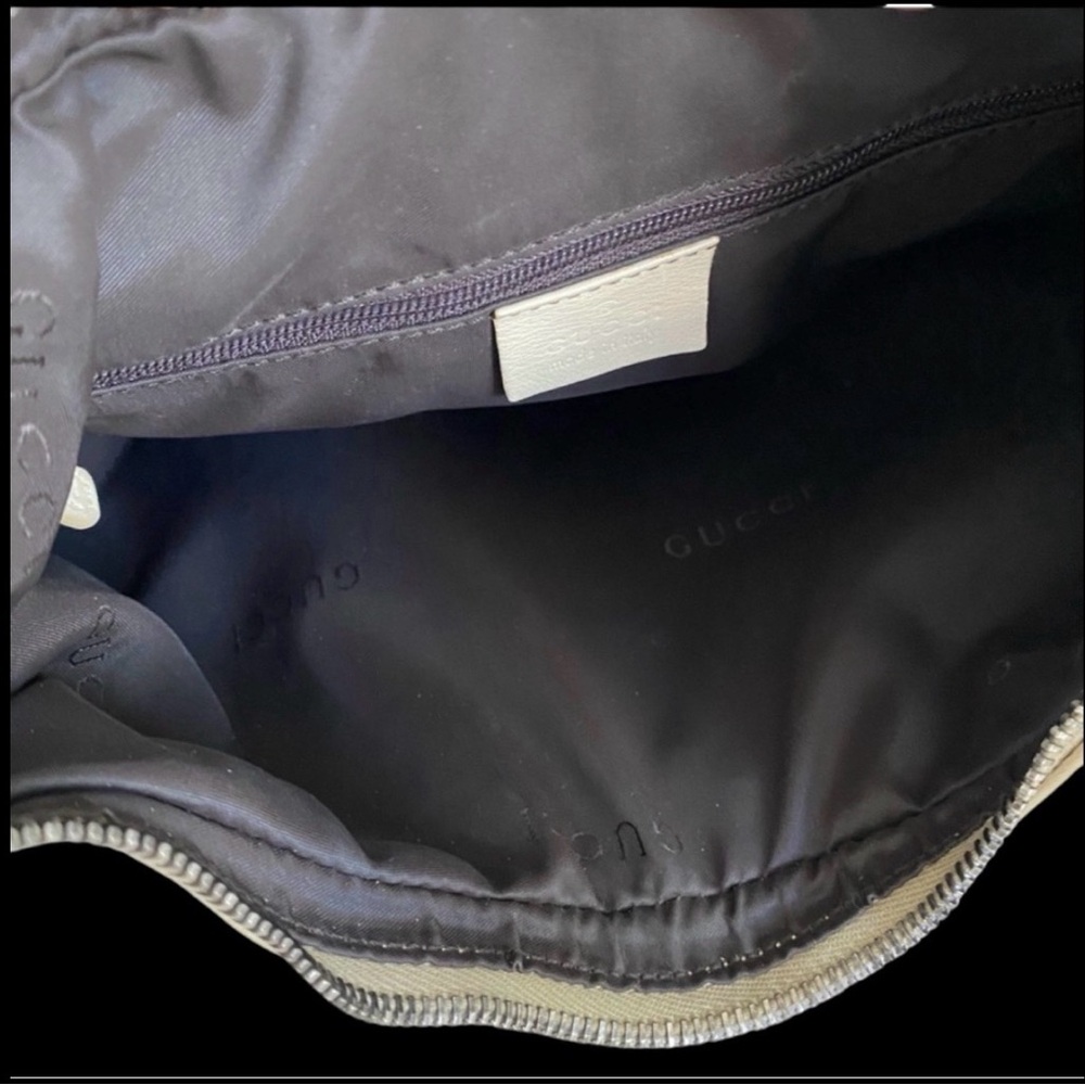 AUTHENTIC GUCCI CREAM LEATHER HOBO SILVER “G” HW. SHOULDER/CROSSBODY - Picture 9 of 11